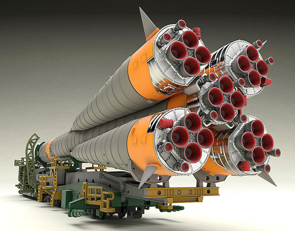 1/150 ソユーズロケット+搬送列車 プラモデル