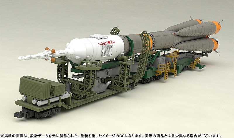 1/150 ソユーズロケット+搬送列車 プラモデル-005