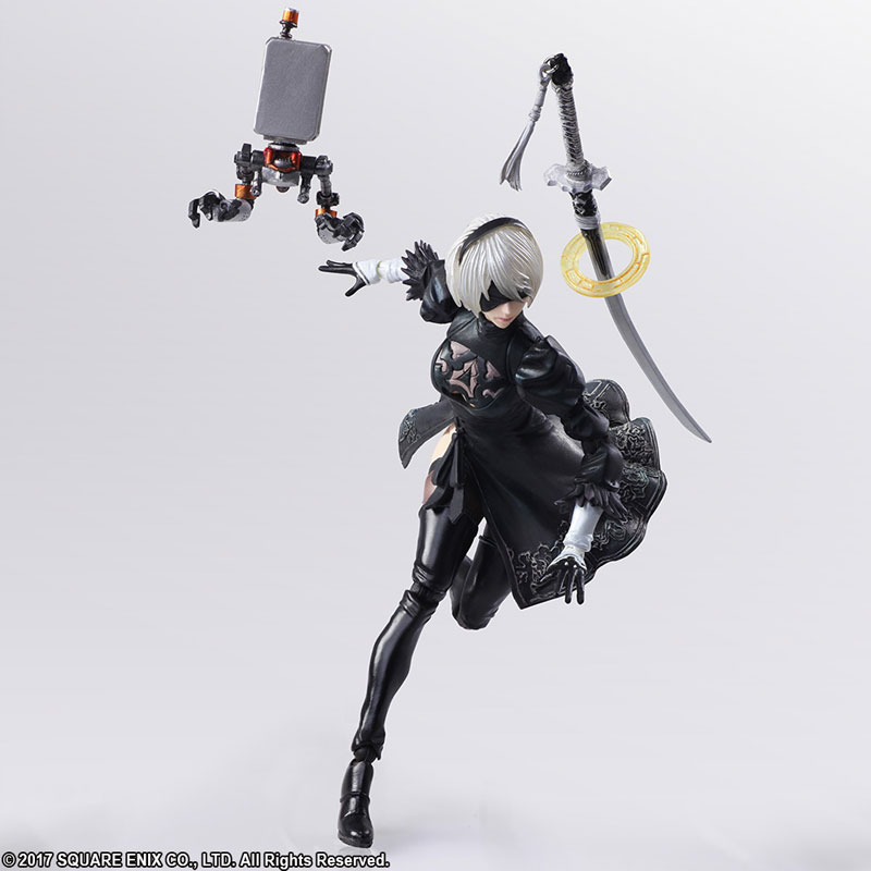 BRING ARTS NieR：Automata 2B＆機械生命体(2体セット) アクションフィギュア-009