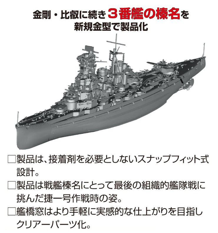 1/700 艦NEXTシリーズ No.15『日本海軍戦艦 榛名 昭和19年/捷一号作戦』プラモデル-001
