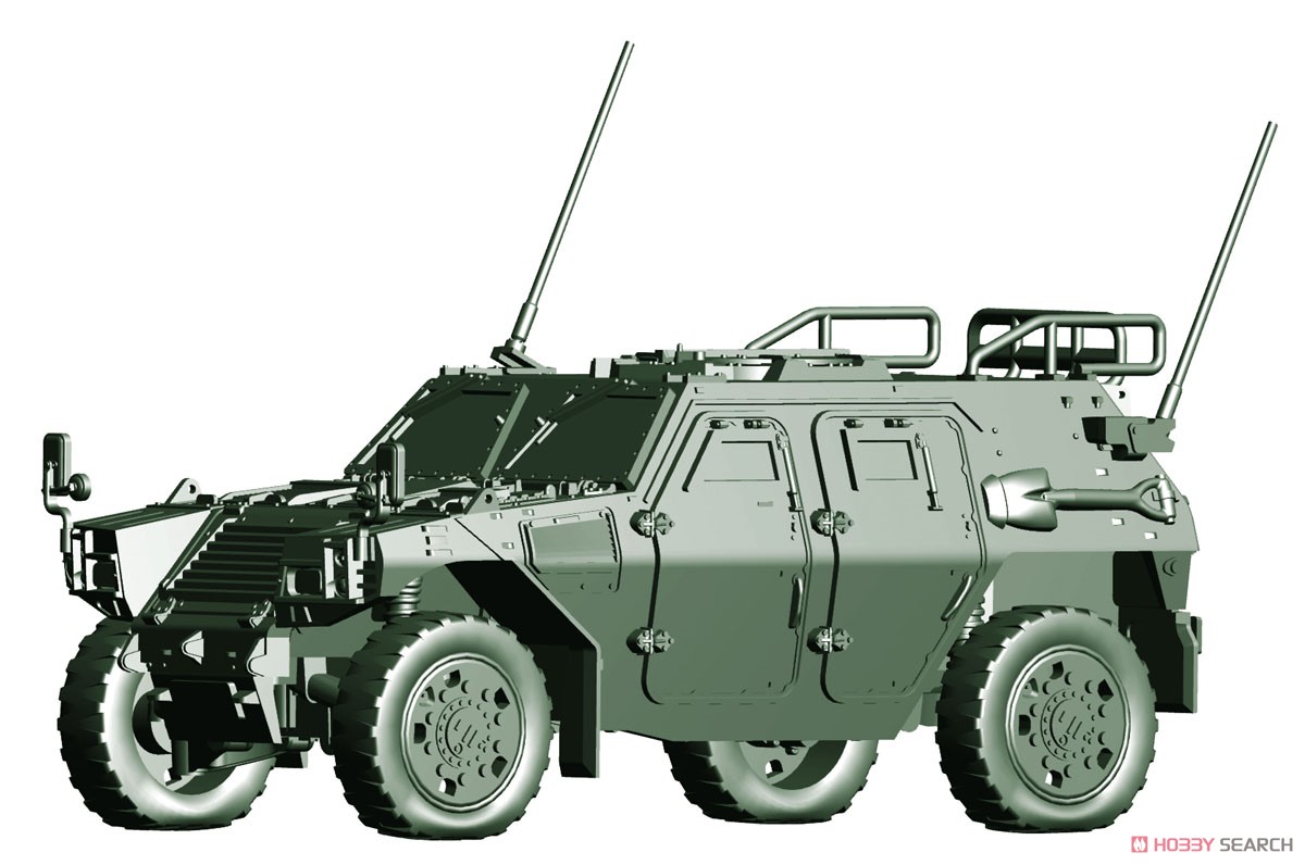 1/72 ミリタリーシリーズ No.18『陸上自衛隊 軽装甲機動車（中隊長車/機関銃搭載車）』プラモデル-003