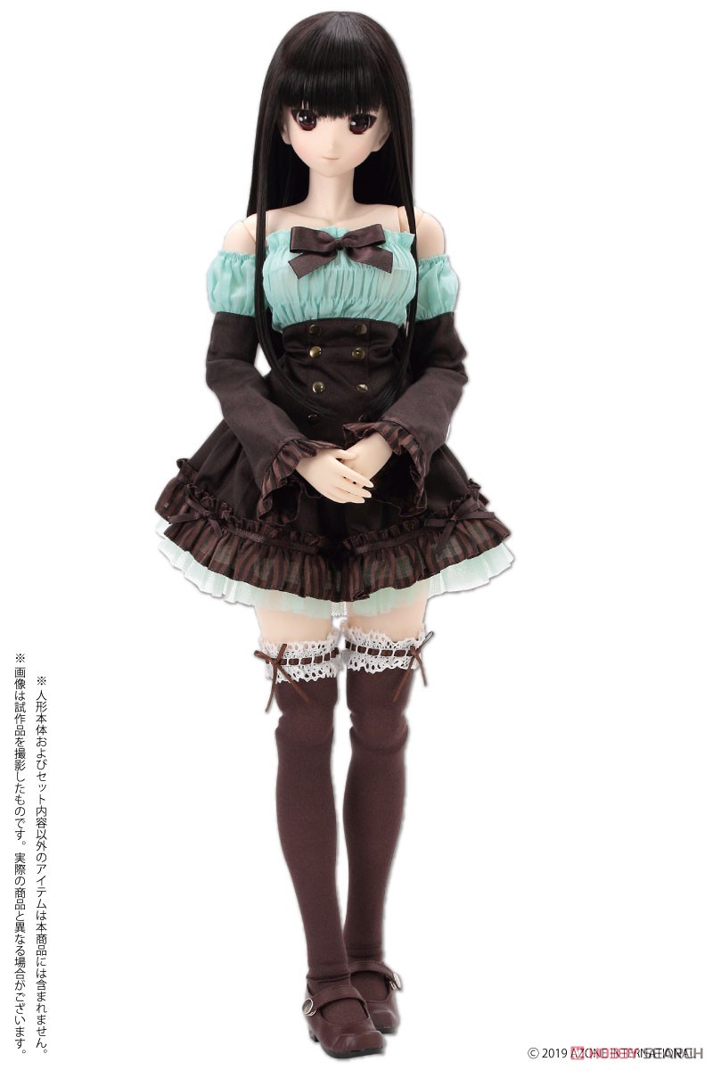 48cm/50cm用 AZO2『ショコラなメイドさんセット チョコミント』1/3 ドール服-003