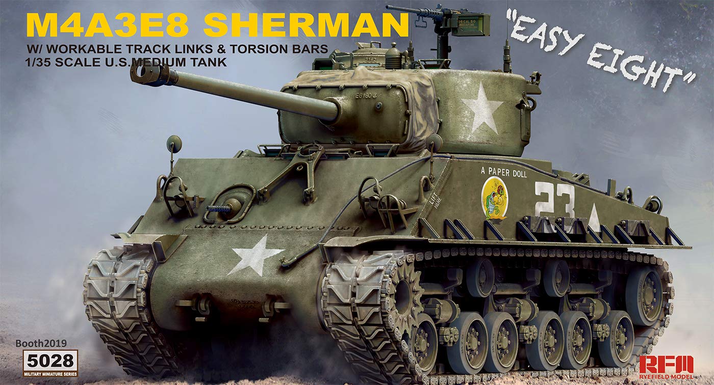 1/35『M4A3E8 シャーマン中戦車 イージーエイト w/可動式履帯』プラモデル-001