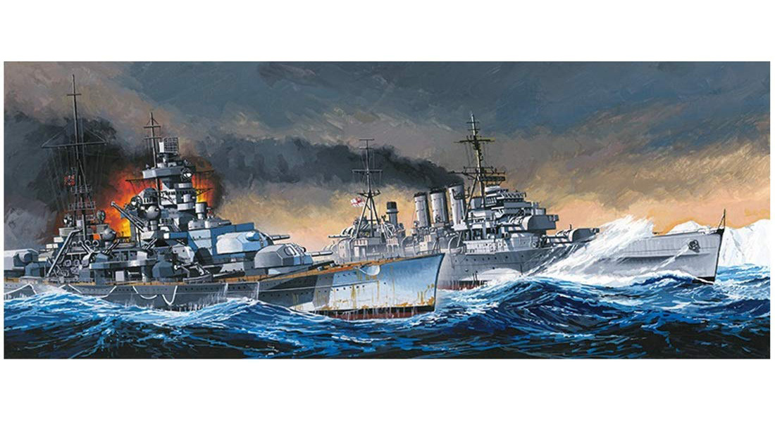 1/700 ウォーターライン『英国重巡洋艦 ノーフォーク 北岬沖海戦』プラモデル-002