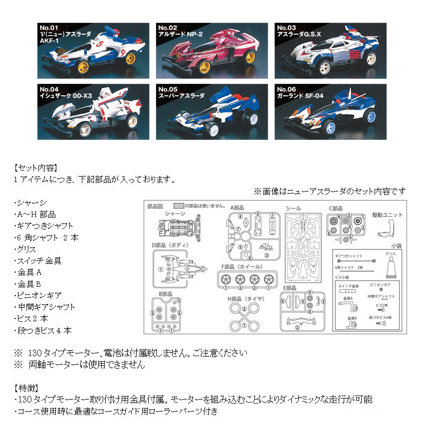 テクニ四駆『サイバーフォーミュラ BOXセット』プラモデル-001