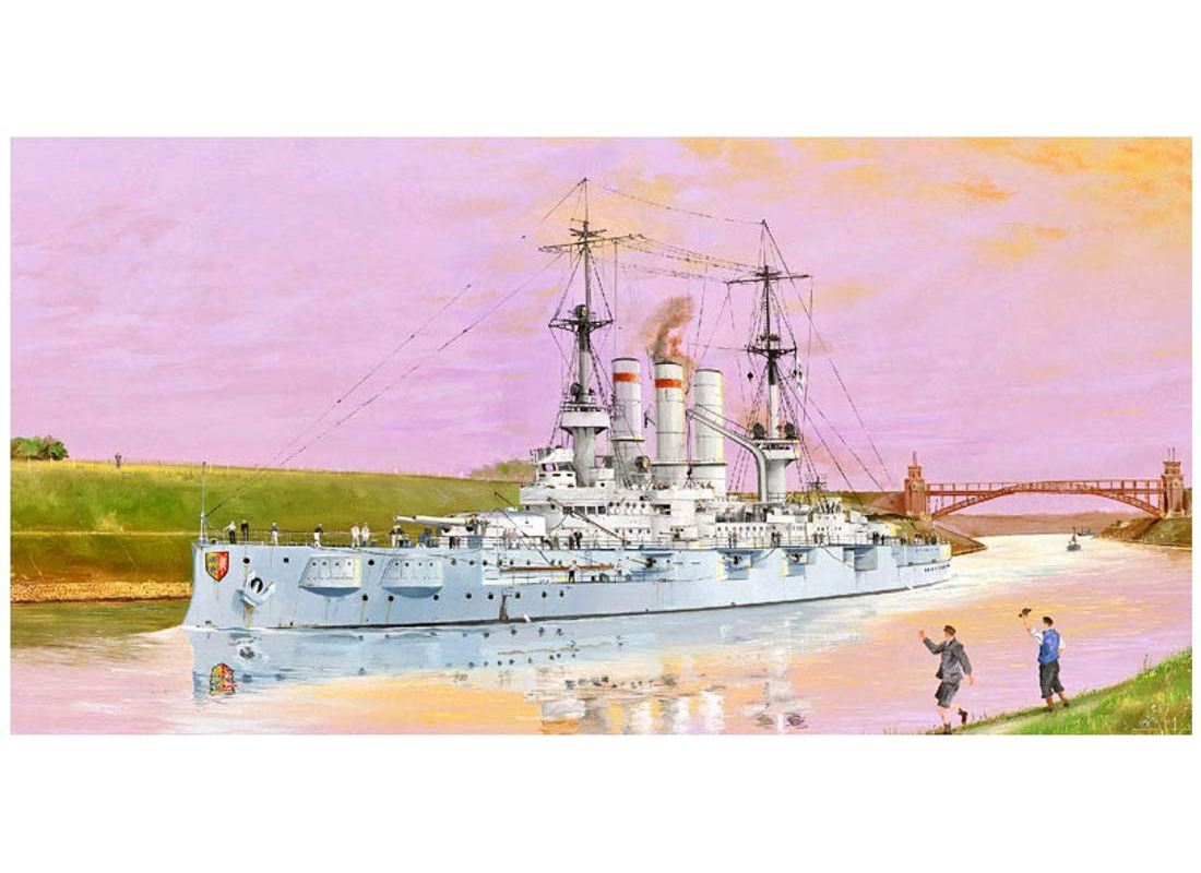 1/350『ドイツ海軍 戦艦 シュレスヴィヒ・ホルシュタイン 1908』プラモデル-001