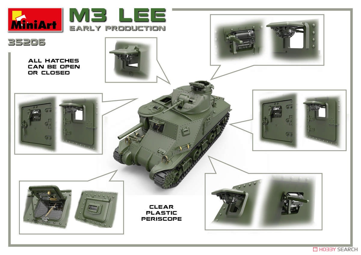 1/35『M3リー初期型 フルインテリア（内部再現）』プラモデル-027