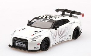 MINI GT 1/64『LB★WORKS Nissan GT-R R35 タイプ1 リアウイング バージョン 1+2 ホワイト【左ハンドル】』ミニカー