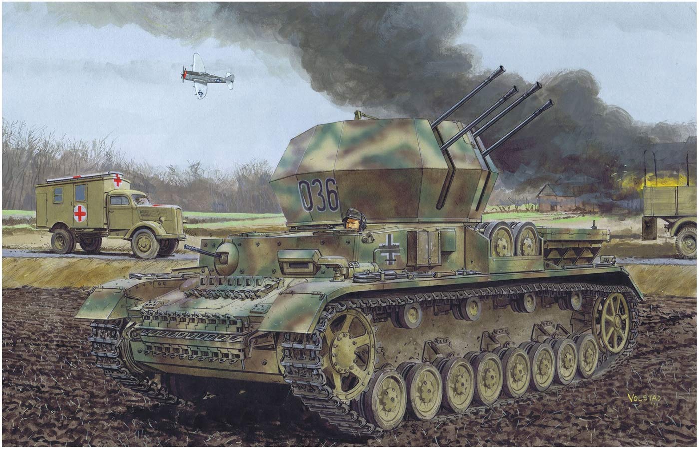 1/35『WW.II ドイツ軍 IV号対空戦車 ヴィルベルヴィント初期生産型（2 in 1）』プラモデル-001