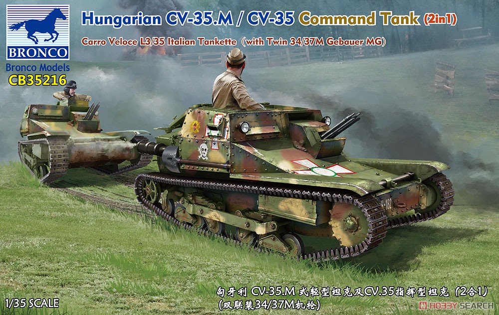 1/35『ハンガリー・CV-35.Mアンシャルド豆戦車＆CV-35指揮型』プラモデル-001