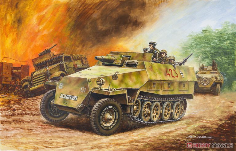 1/35『Sd.Kfz.251/9 Ausf.D 7.5cm戦車砲搭載火力支援車 前期型』プラモデル-002