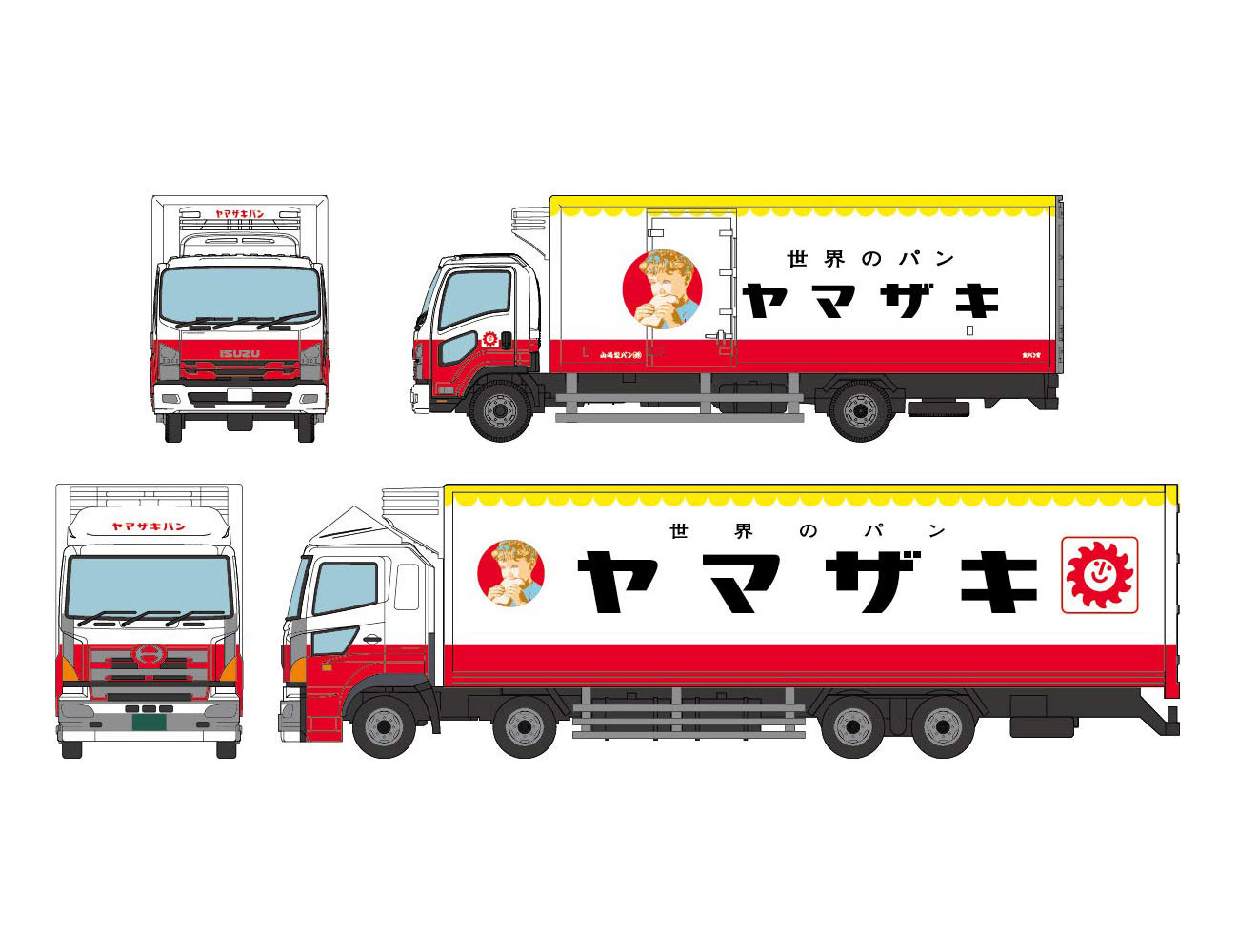 ザ・トラックコレクション『ヤマザキパン トラックセット』ミニカー-001