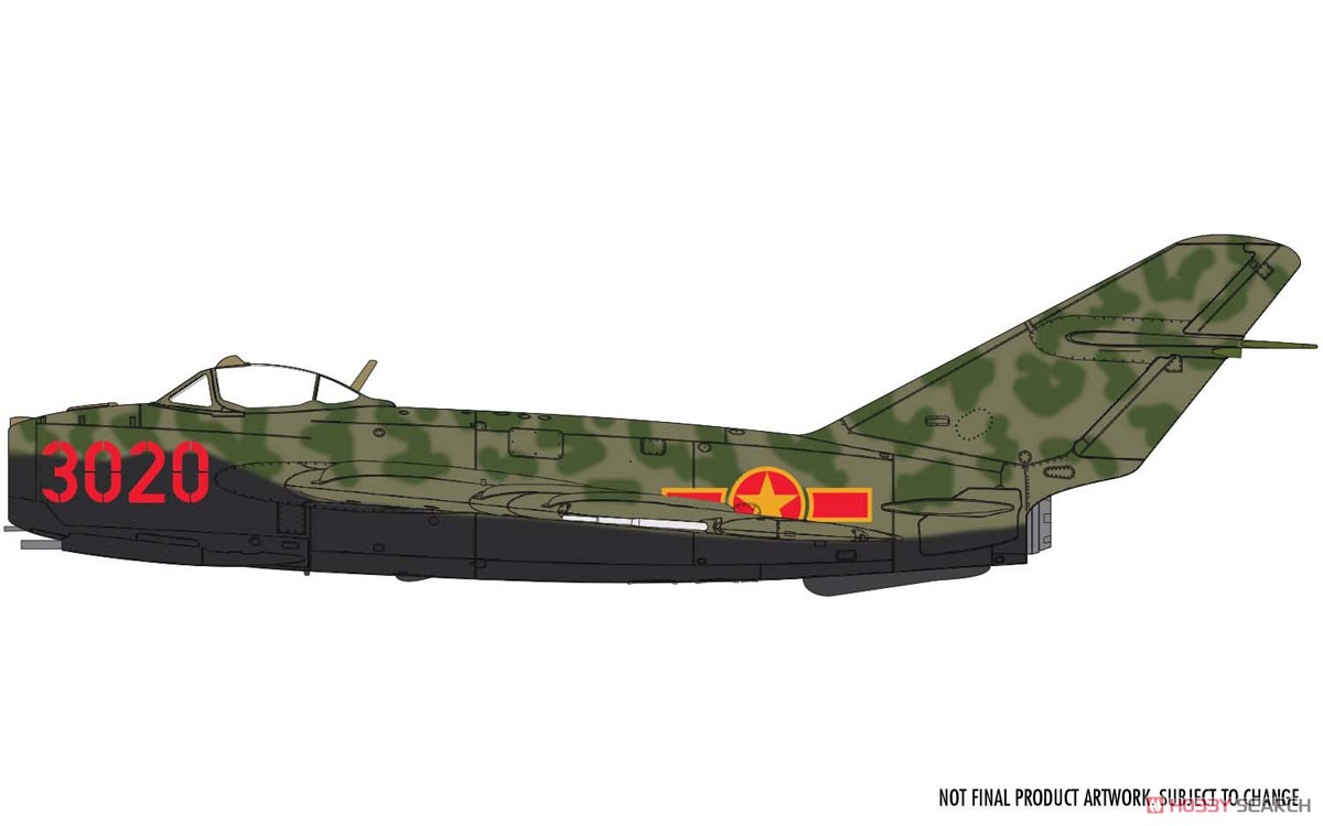 1/72『ミコヤン・グレヴィッチ MiG-17 フレスコ（瀋陽飛機工廠 J-5）』プラモデル-008