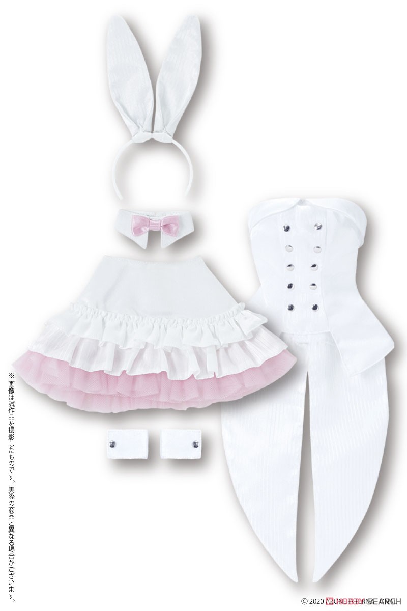 50cmコレクション『ハッピィ☆バニードレスセット（ホワイト×ピンク）』1/3 ドール服-001