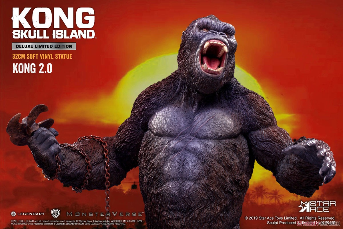 キングコング: 髑髏島の巨神『コング 2.0 ソフビ スタチュー（デラックス版）』完成品フィギュア-002