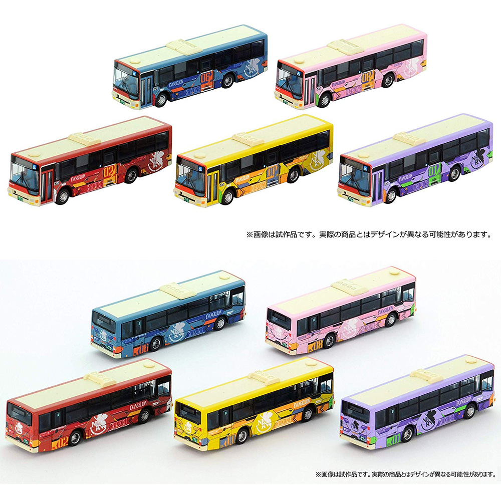 ザ・バスコレクション『箱根登山バス エヴァンゲリオンバス5台セット』1/150 Nゲージ-001