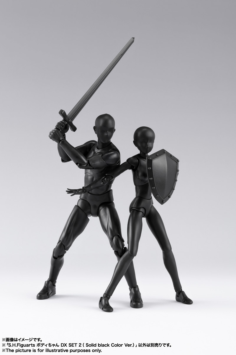 S.H.Figuarts『ボディちゃん DX SET 2（Solid black Color Ver.）』可動フィギュア-012