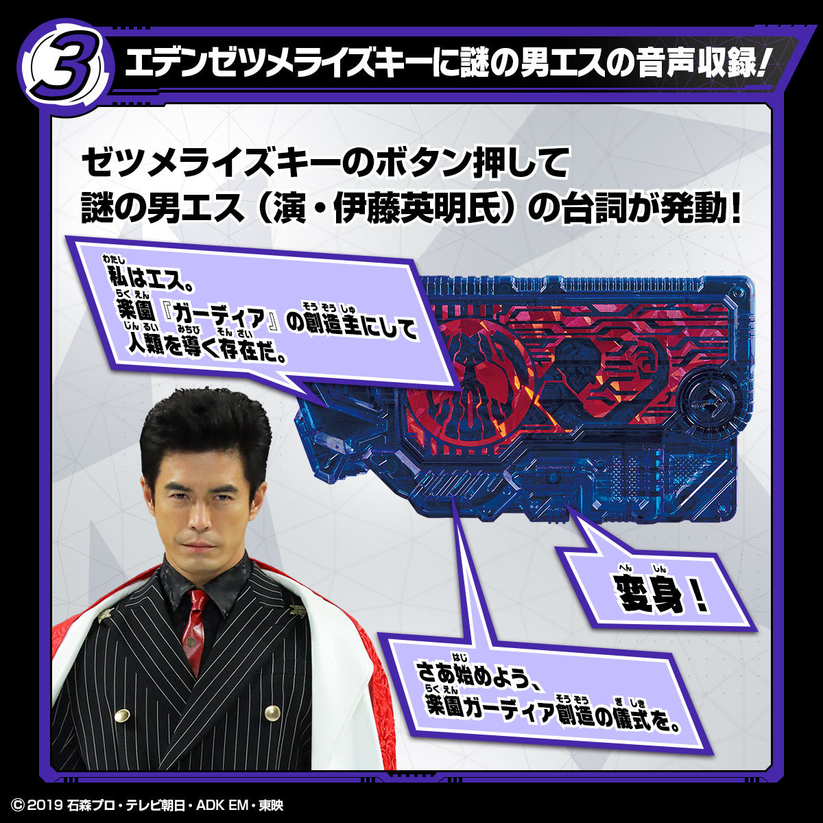 【限定販売】仮面ライダーゼロワン『DXエデンゼツメライズキー＆エデンドライバーユニット』仮面ライダーエデン 変身なりきり-006