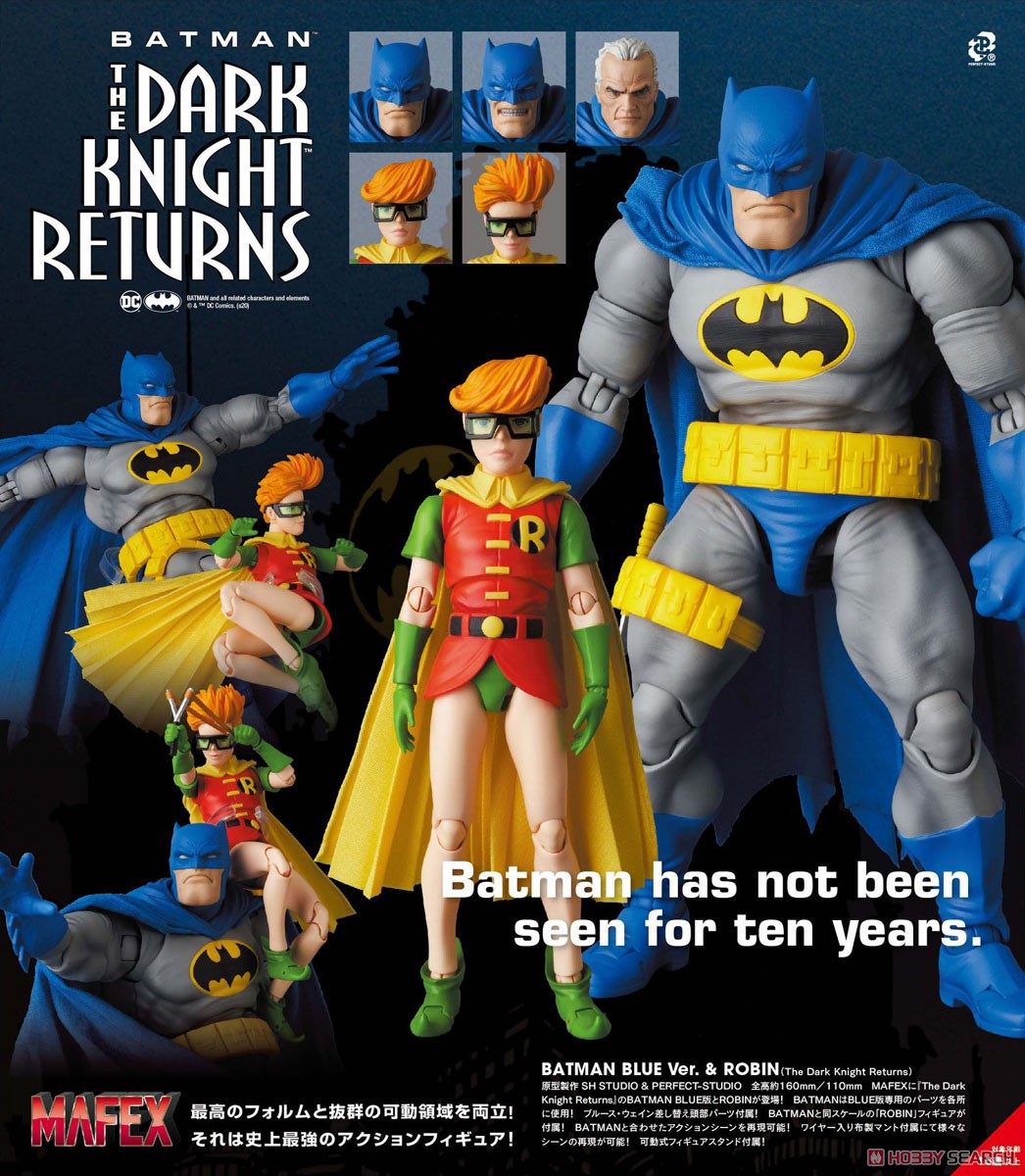 バットマン マフェックス バットマン ロビン Mafex Batman Blue Ver Robin The Dark Knight Returns Mafex 可動フィギュア メディコム トイ より21年6月発売予定 人気フィギュア安値で予約 トイゲット Blog