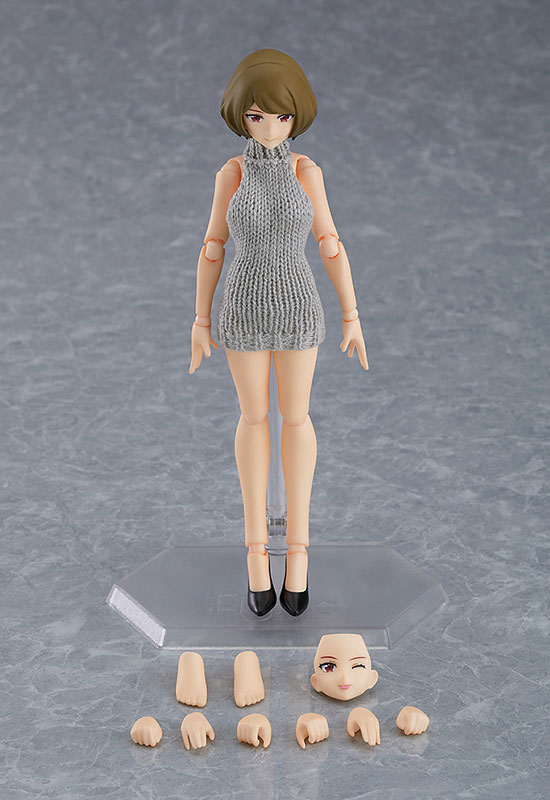 figma styles『女性body（チアキ）with バックレスセーターコーデ』可動フィギュア-006
