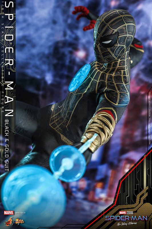 ムービー・マスターピース『スパイダーマン ブラック＆ゴールドスーツ』スパイダーマン: ノー・ウェイ・ホーム 1/6 可動フィギュア-005