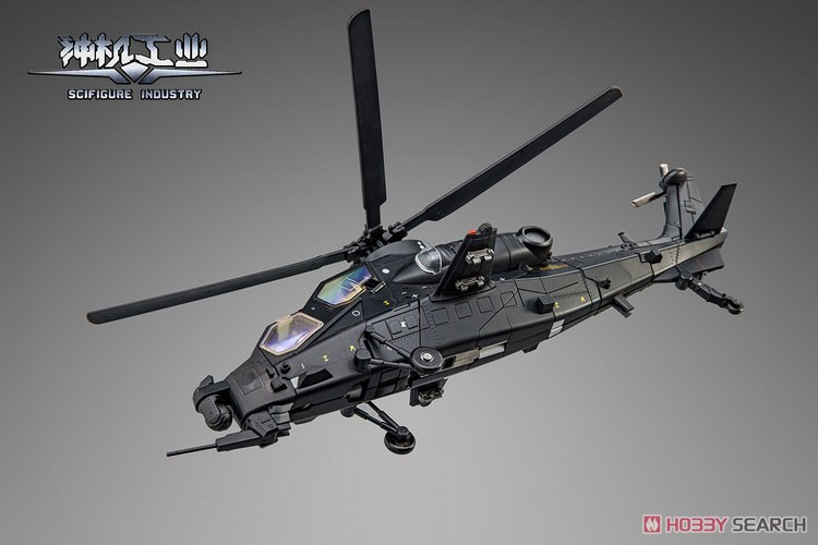 オリジナルロボット『武装ヘリコプター10型 暗キョウ』合金変形可動フィギュア-011