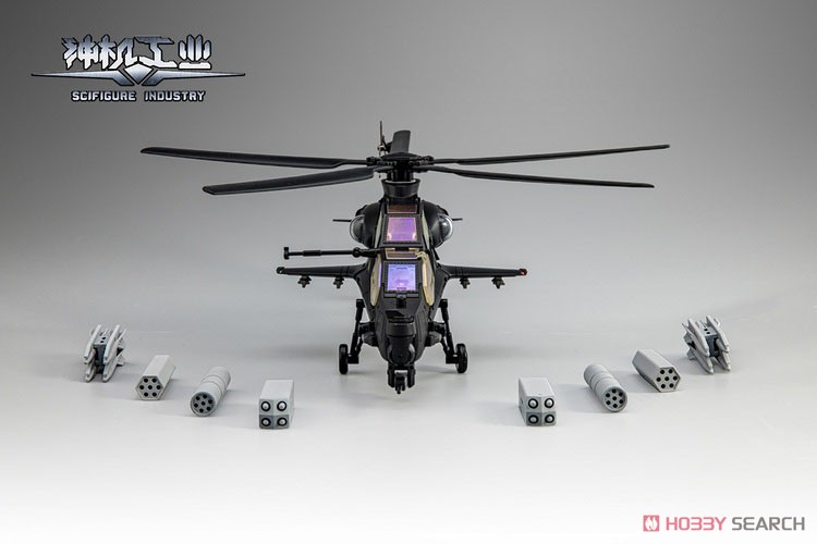 オリジナルロボット『武装ヘリコプター10型 暗キョウ』合金変形可動フィギュア-013