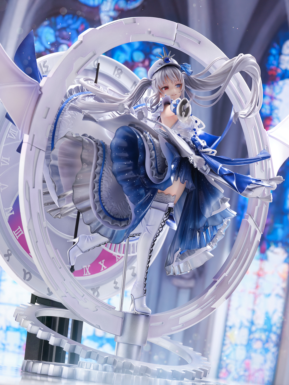【限定販売】デート・ア・バレット『白の女王 -Royal Blue Sapphire Dress Ver.-』1/7 完成品フィギュア-009