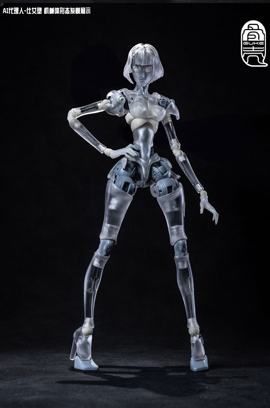 1/12『GK01FEC1 AI代理人 仕女型C1 透明Ver.』可動フィギュア素体-006