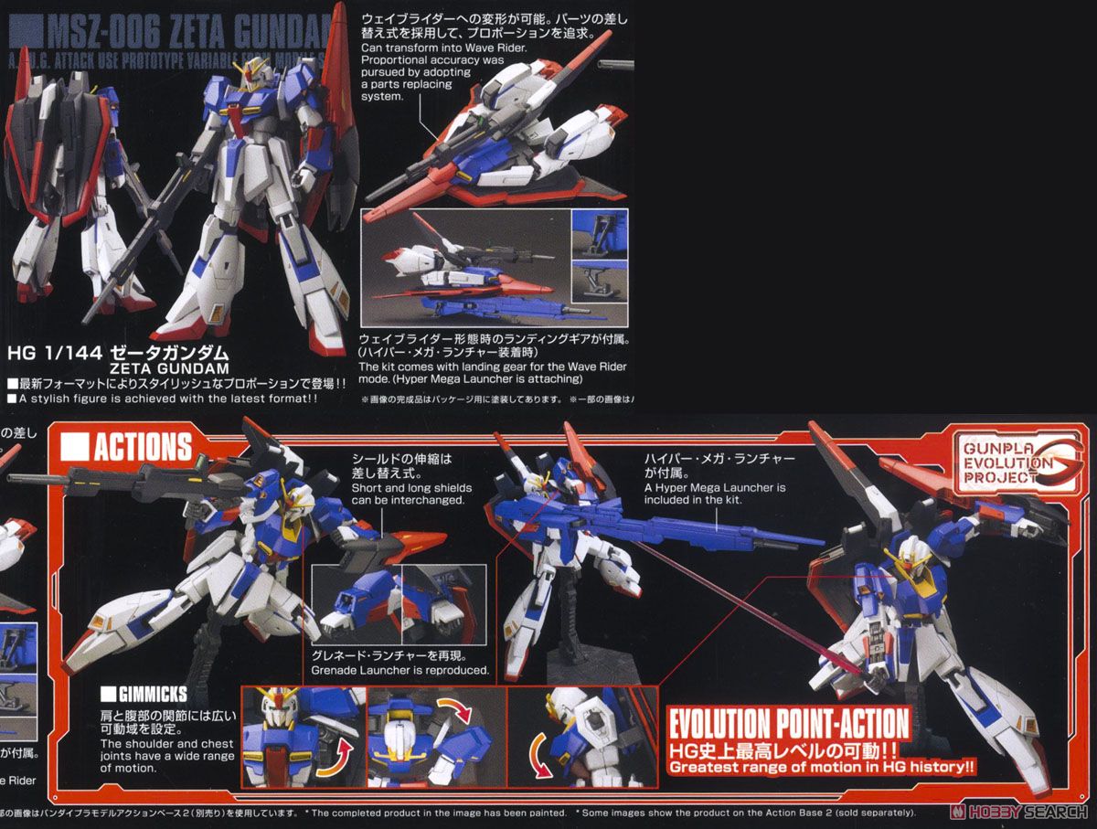 【再販】HGUC 1/144『ゼータガンダム』機動戦士Zガンダム プラモデル-019