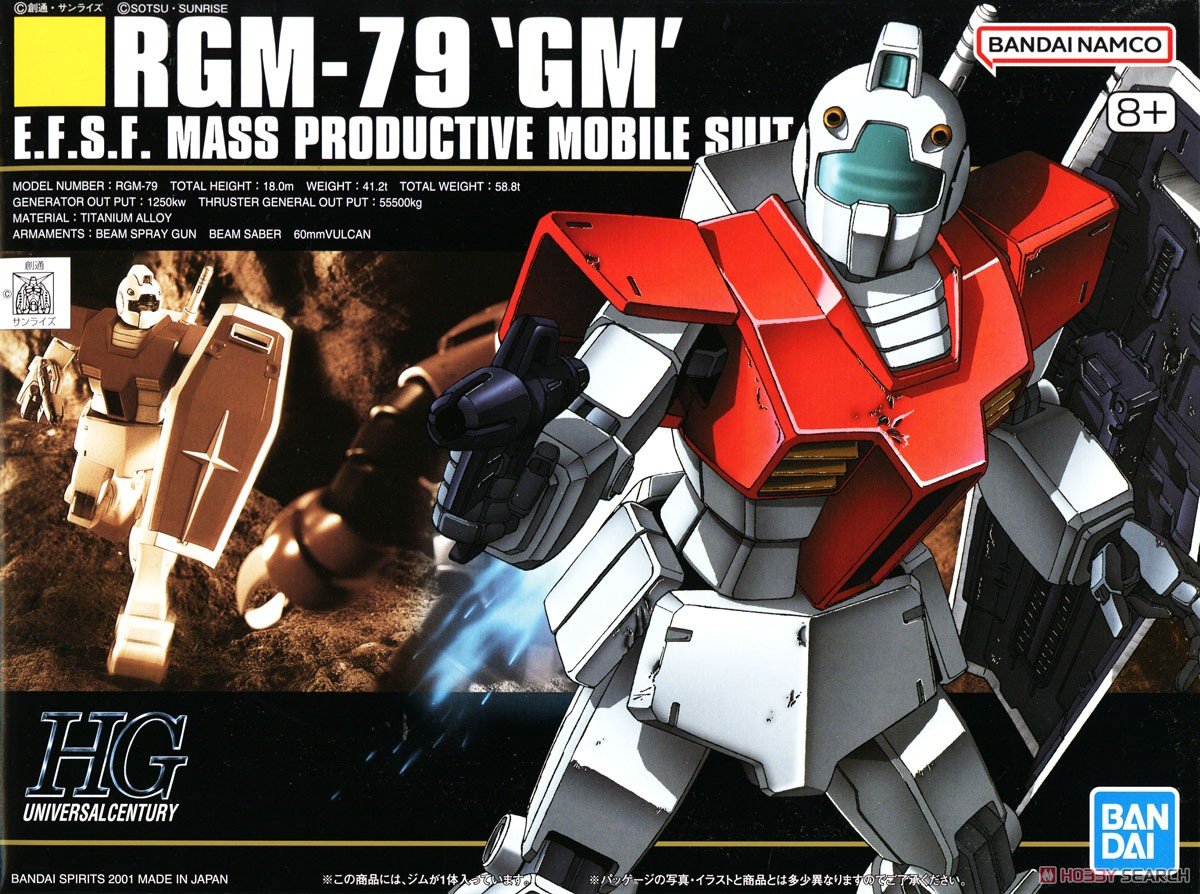 【再販】HGUC 1/144『RGM-79 ジム』機動戦士ガンダム プラモデル-001