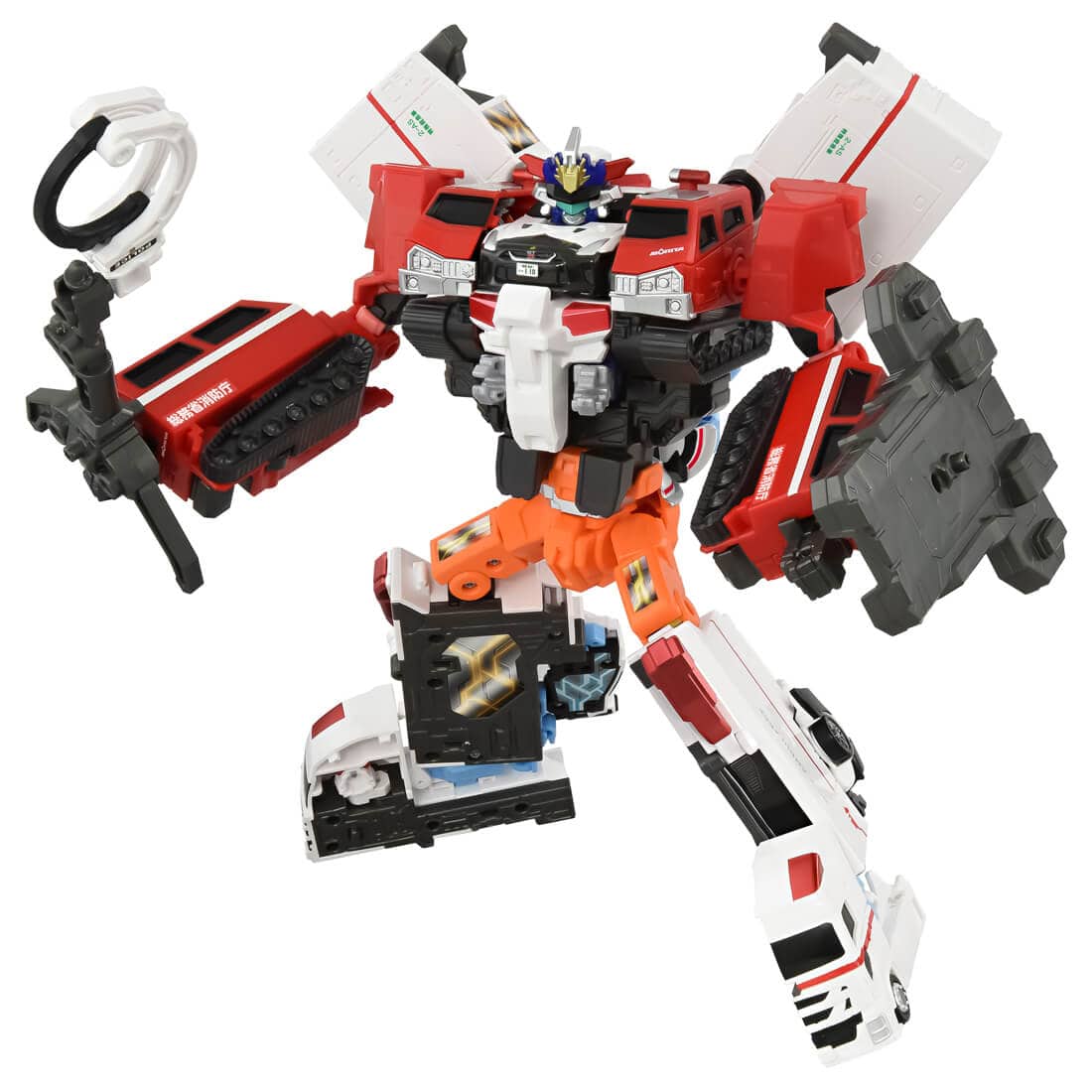 トミカ ジョブレイバー『TJBDX エクシードジョブレイバー 警察消防救急 超越DXセット』変形合体フィギュア-001