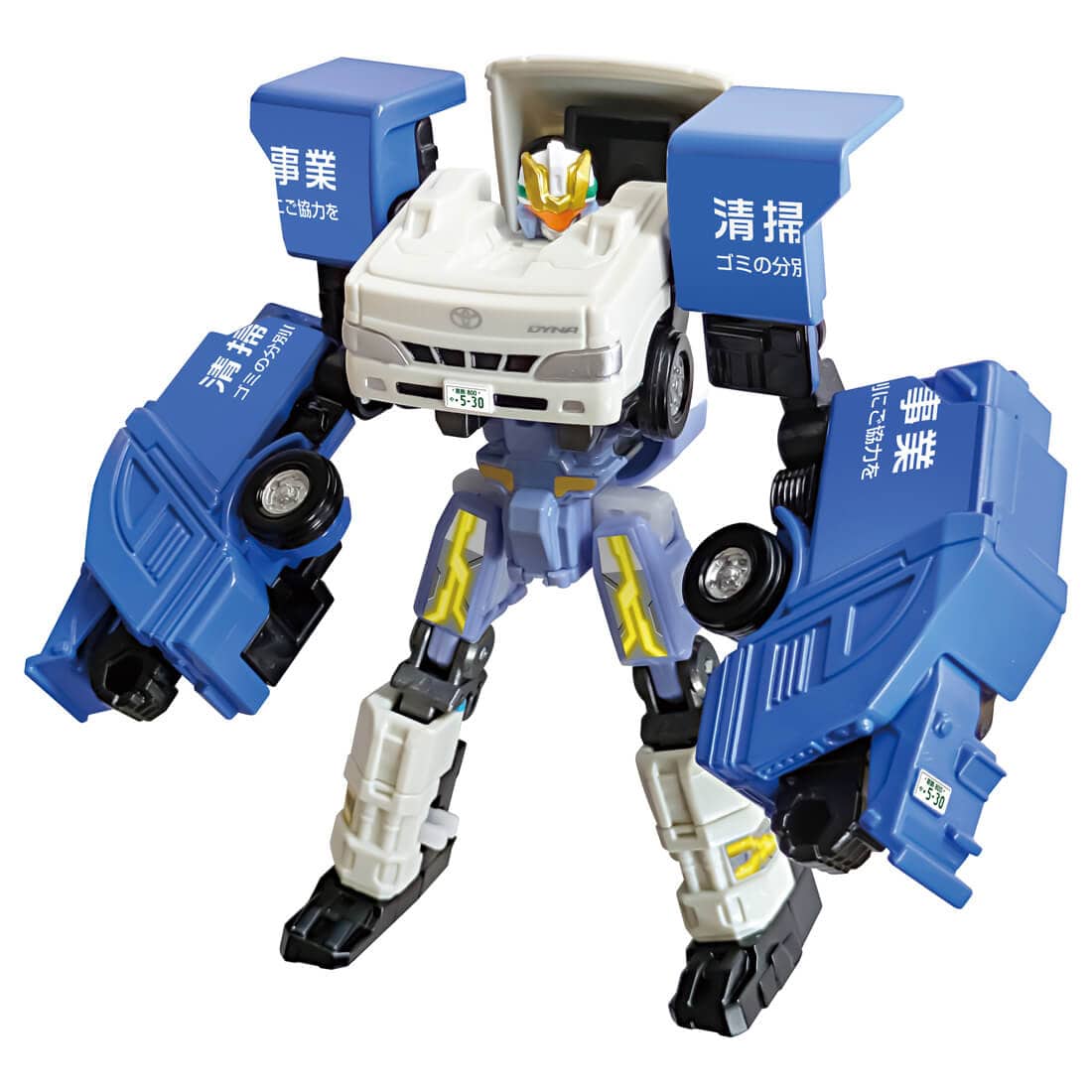 トミカ ジョブレイバー『TJB07 クリーンブレイバー トヨタ ダイナ 清掃車』変形合体フィギュア-004