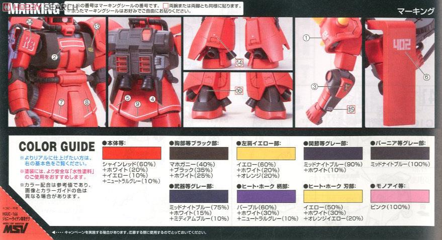 【再販】HGUC 1/144『MS-06R-2 ジョニー・ライデン専用ザク』機動戦士ガンダムMSV プラモデル-014