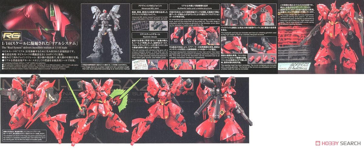 【再販】RG 1/144『サザビー』機動戦士ガンダム 逆襲のシャア プラモデル-016