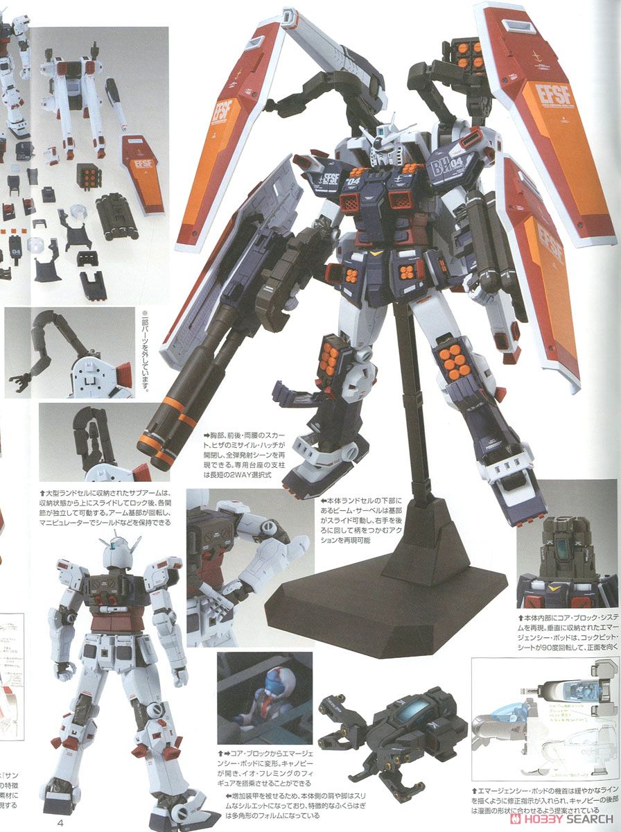 【再販】MG 1/100『フルアーマー・ガンダム Ver.Ka（GUNDAM THUNDERBOLT Ver.）』機動戦士ガンダム サンダーボルト プラモデル-026