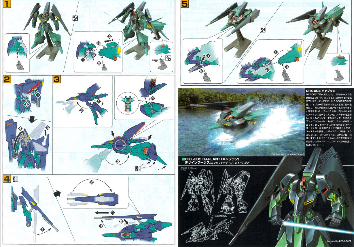 【再販】HGUC 1/144『ギャプラン』機動戦士Zガンダム プラモデル-011