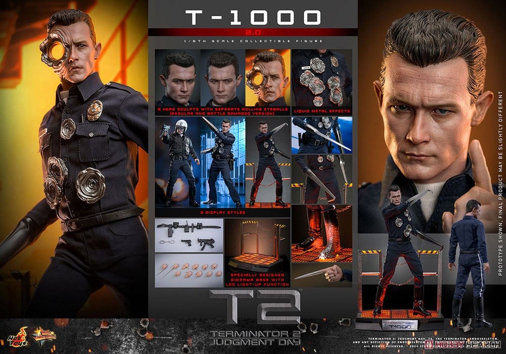 ムービーマスターピース『T-1000（2.0版）』ターミネーター2 1/6 可動フィギュア-022