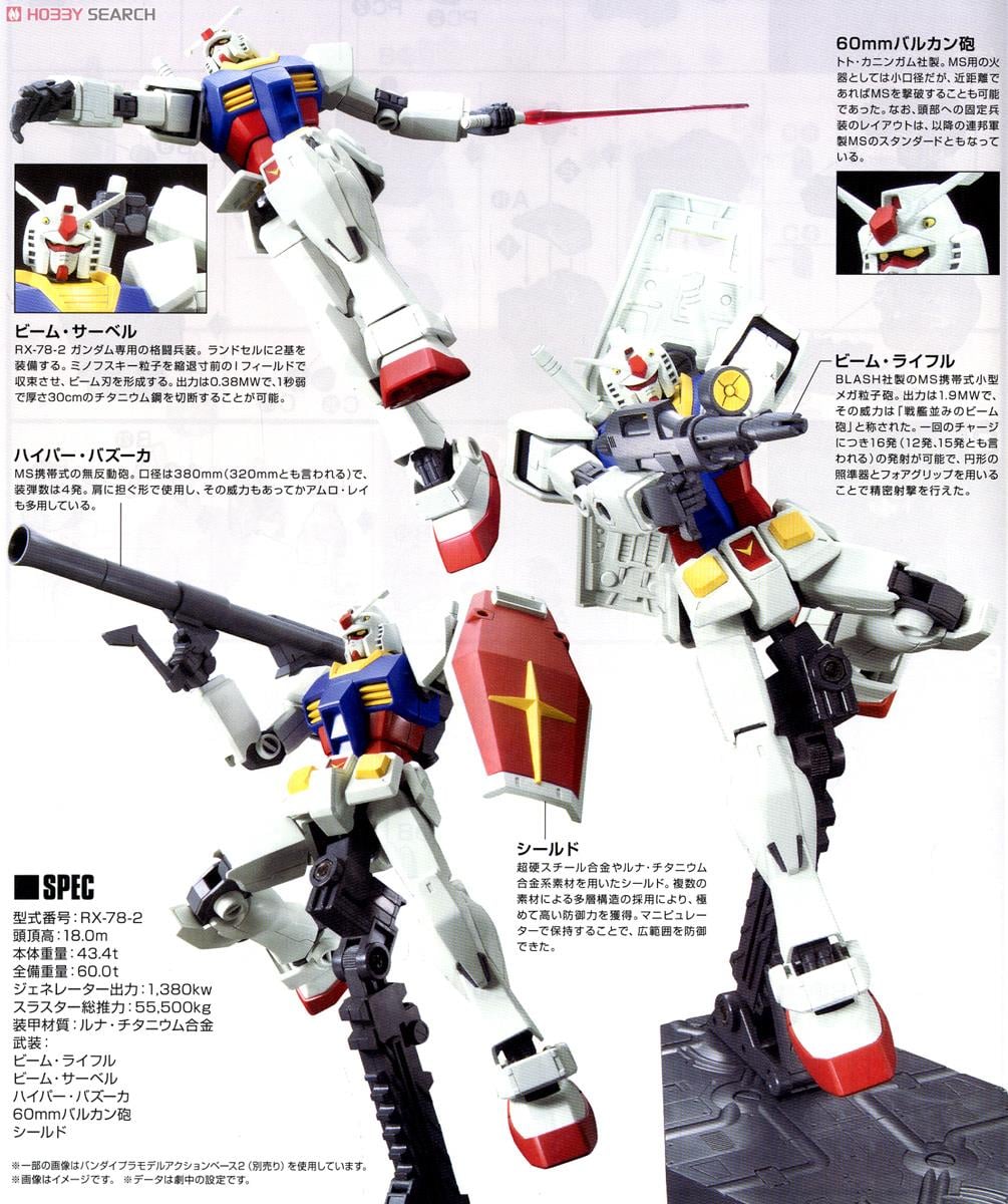 【再販】HGUC 1/144『RX-78-2 ガンダム』機動戦士ガンダム プラモデル-011