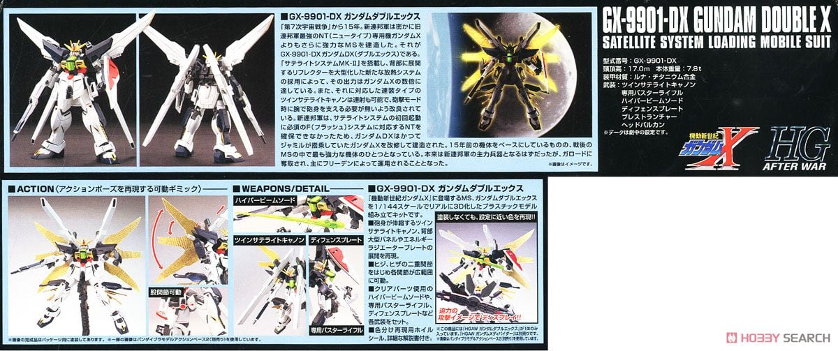 【再販】HGAW 1/144『ガンダムダブルエックス』機動新世紀ガンダムX プラモデル-006