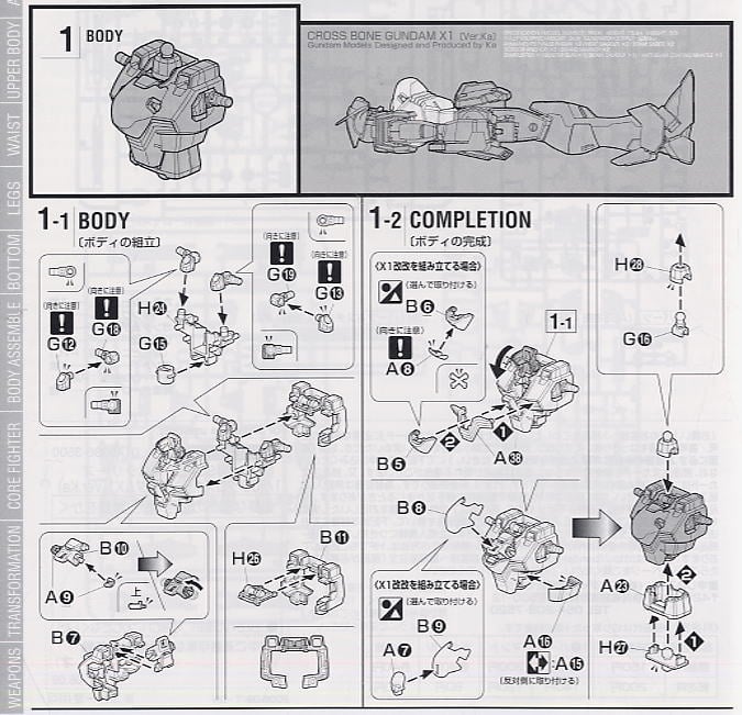 【再販】MG 1/100『クロスボーンガンダムX-1 Ver.Ka』機動戦士クロスボーン・ガンダム プラモデル-014