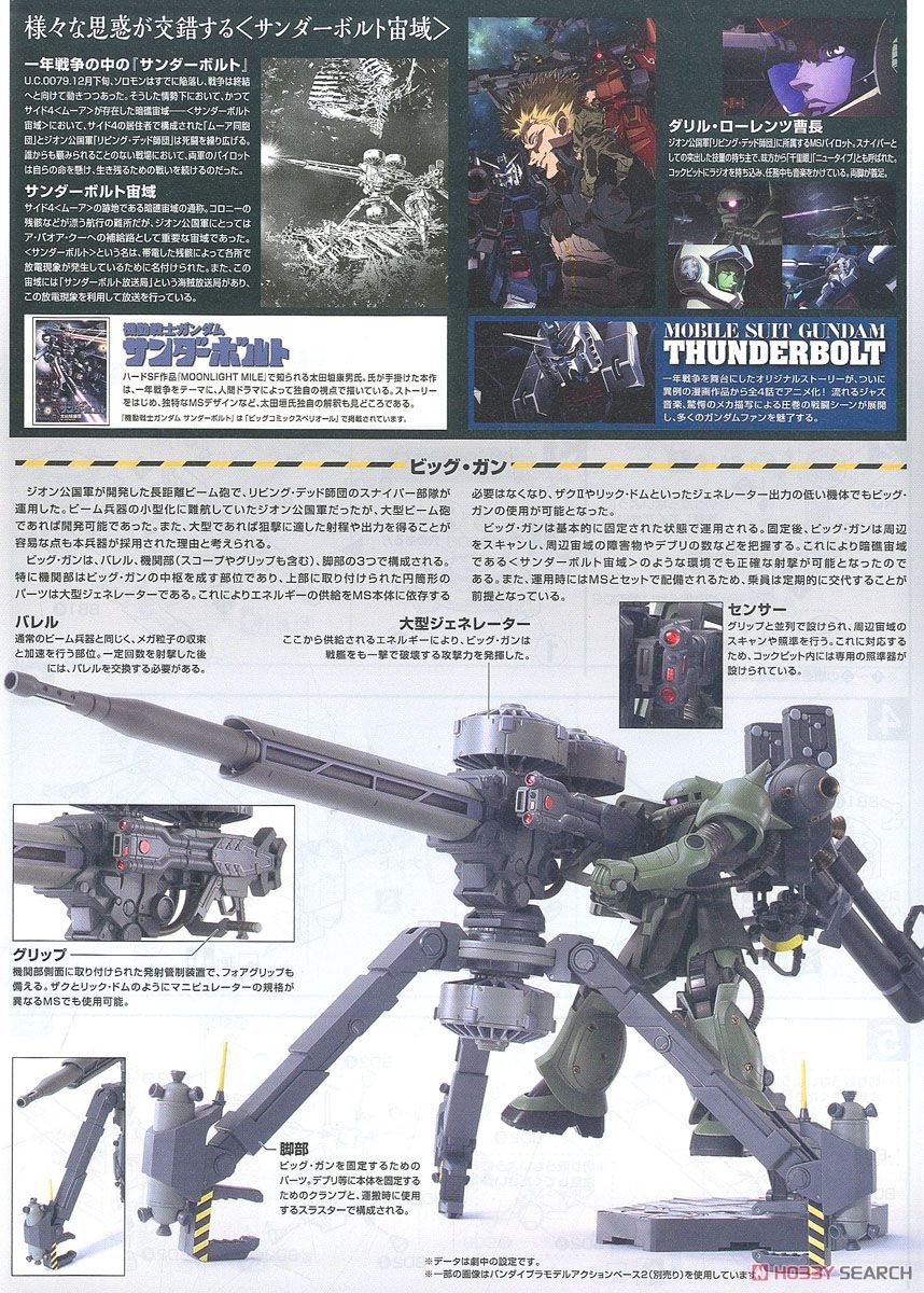 【再販】HG 1/144『量産型ザク+ビッグ・ガン（GUNDAM THUNDERBOLT Ver.）』機動戦士ガンダム サンダーボルト プラモデル-020