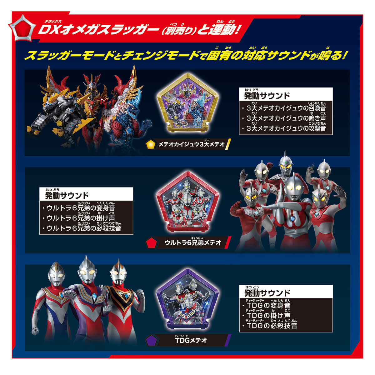 メテオカイジュウシリーズEX『DXガメドン＆スペシャルウルトラメテオセット』ウルトラマンオメガ 変身なりきり-008