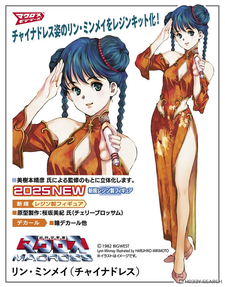 1/12『リン・ミンメイ（チャイナドレス）』超時空要塞マクロス レジン製キット-006