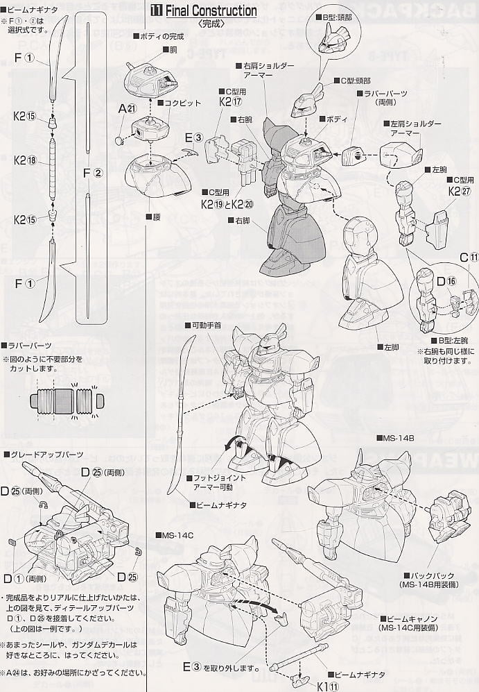 【再販】MG 1/100『ゲルググキャノン』機動戦士ガンダムMSV プラモデル-017