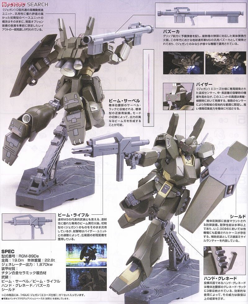 【再販】HGUC 1/144『ジェガン(エコーズ仕様)』機動戦士ガンダムUC プラモデル-009