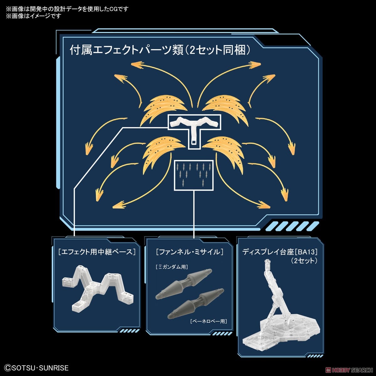 【再販】HGUC 1/144『ΞガンダムVSペーネロペー ファンネル・ミサイル エフェクトセット』機動戦士ガンダム 閃光のハサウェイ プラモデル-009
