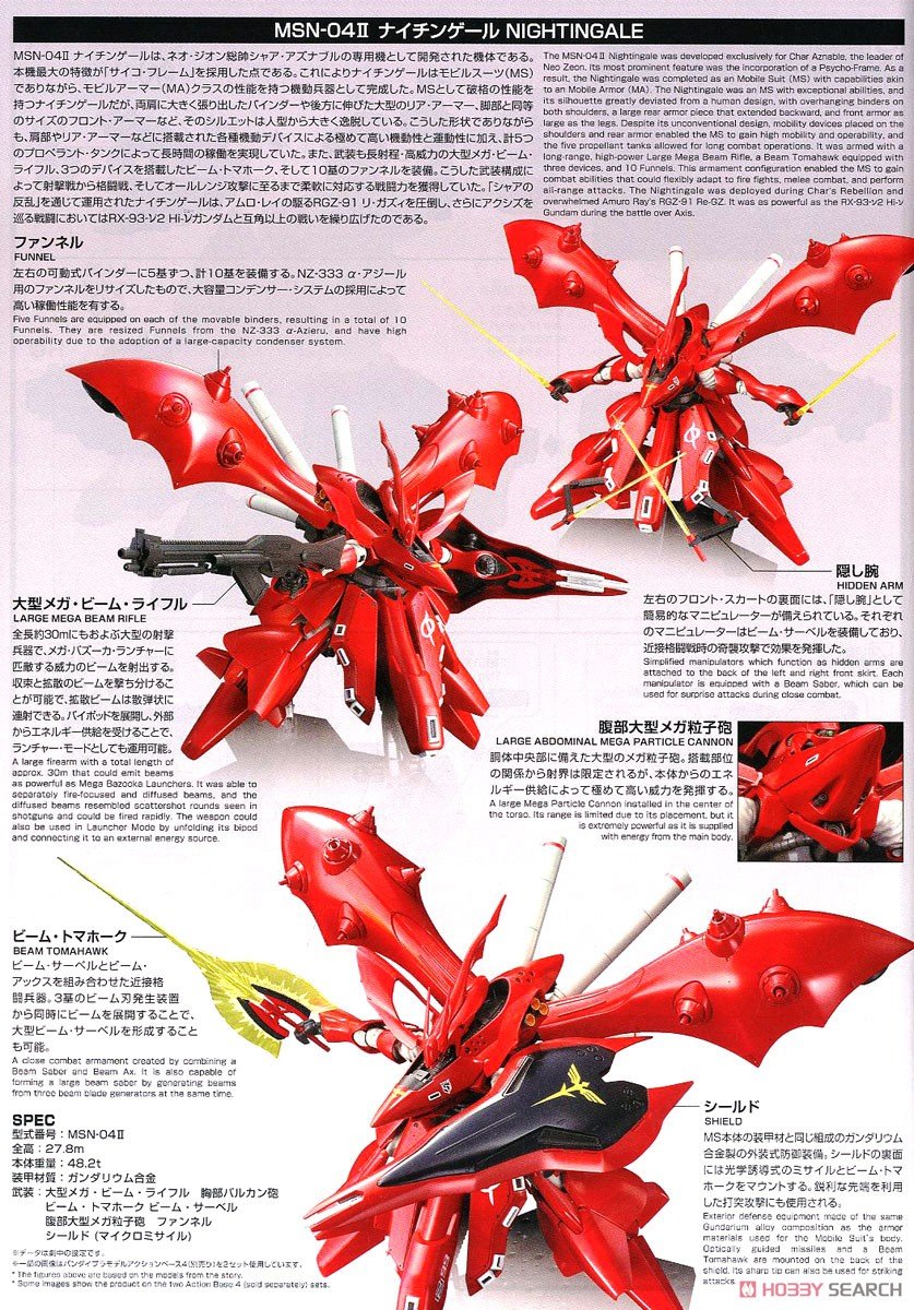 【再販】HGUC 1/144『ナイチンゲール』機動戦士ガンダム 逆襲のシャア ベルトーチカ・チルドレン プラモデル-025