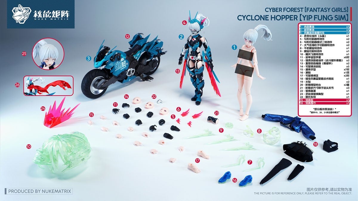 CYBER FOREST FANTASY GIRLS『CYCLONE HOPPER：YIP FUNG SIM』1/12 プラモデル-018