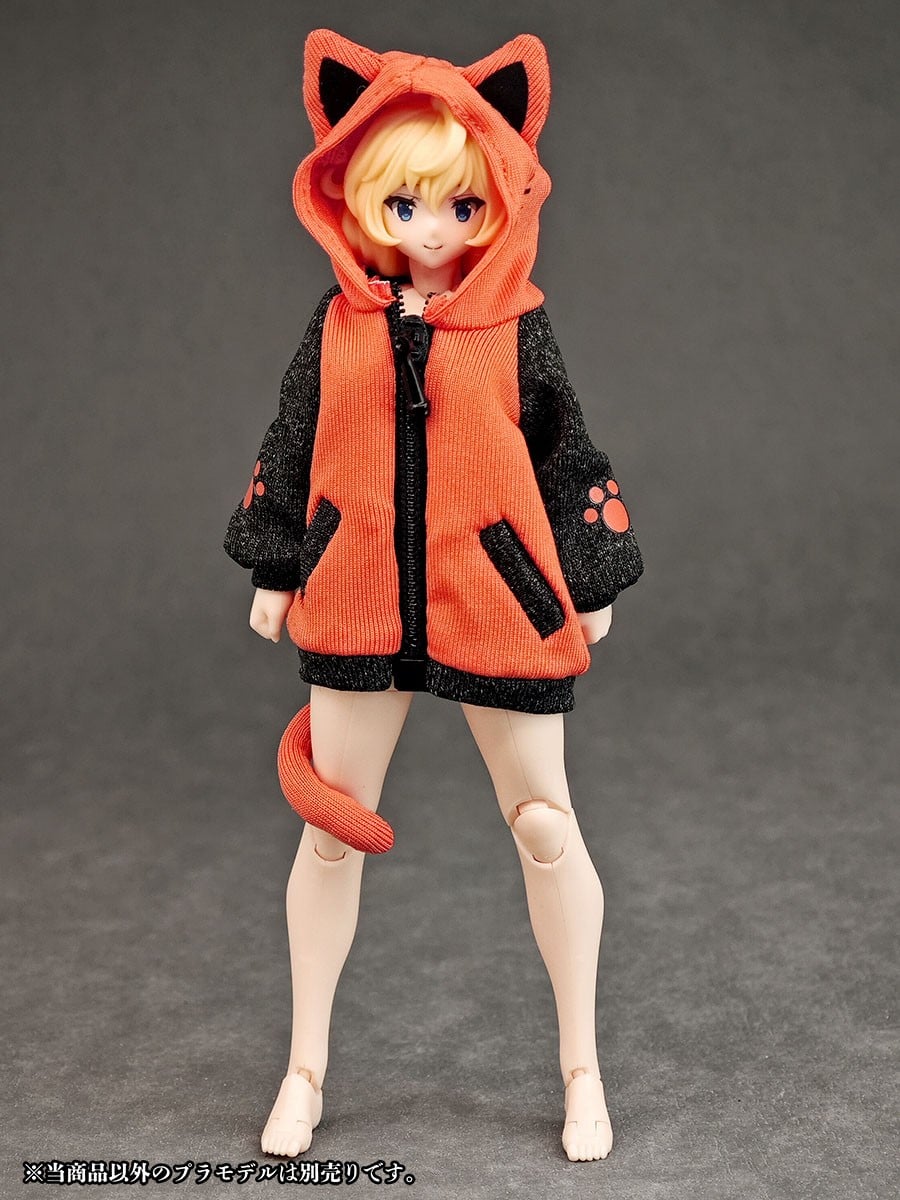 パーティアニマルガール ルームウェア『猫さんパーカー』ドール用衣装-002